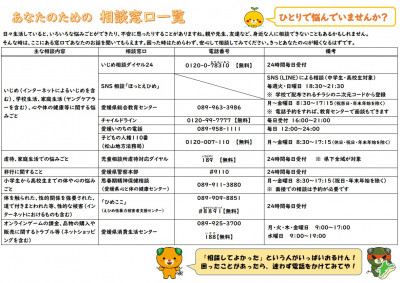 あなたのための相談窓口
